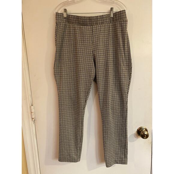 Cooper and Ella Womens Pants Size XL Houndstooth Pull On Tapered Leg - Picture 4 of 8